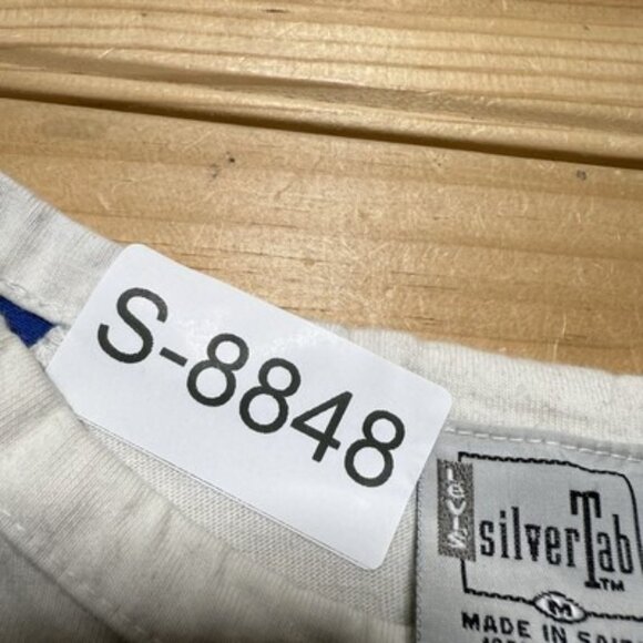 Vintage 90s Y2K Levi’s Silvertab Silver Tab Denim Jean Advertising Shirt Medium - Picture 9 of 9